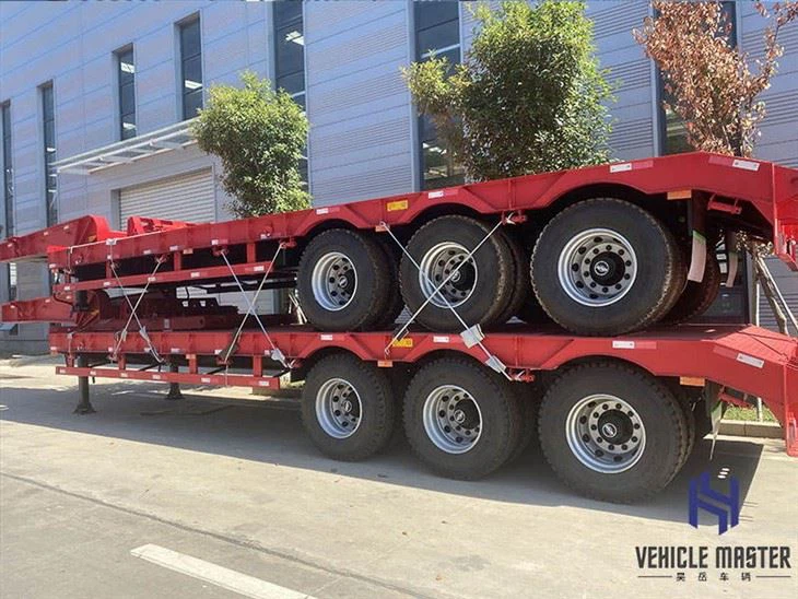Remolque de camión de plataforma baja a la venta