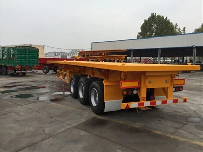 Remolque de plataforma plana de 20 pies/40 pies/45 pies a la venta